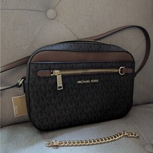 Michael Kors Brown and Black Crossbody Bag